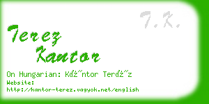 terez kantor business card